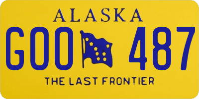 AK license plate GOO487