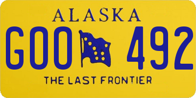 AK license plate GOO492