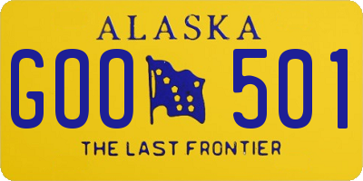 AK license plate GOO501