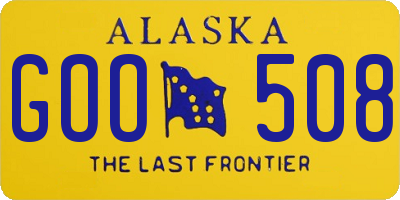AK license plate GOO508