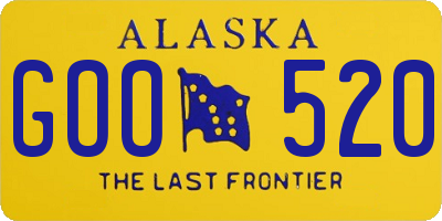 AK license plate GOO520