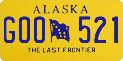 AK license plate GOO521