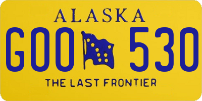 AK license plate GOO530