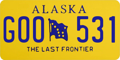 AK license plate GOO531