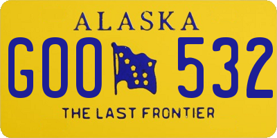 AK license plate GOO532