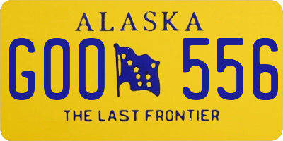 AK license plate GOO556