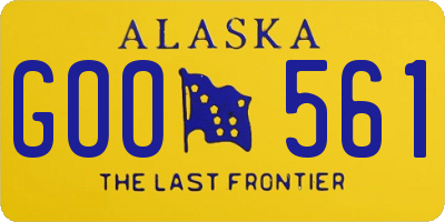 AK license plate GOO561