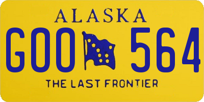 AK license plate GOO564