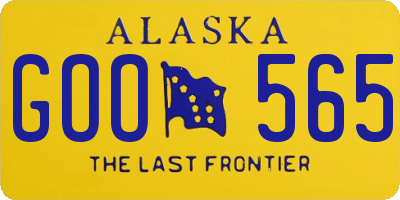 AK license plate GOO565