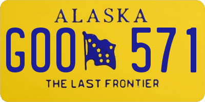 AK license plate GOO571