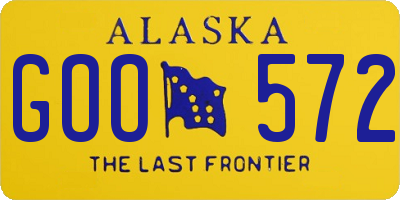 AK license plate GOO572