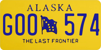 AK license plate GOO574