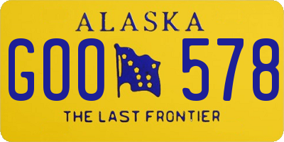 AK license plate GOO578