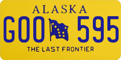 AK license plate GOO595