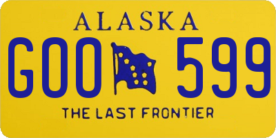AK license plate GOO599