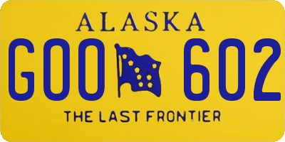 AK license plate GOO602