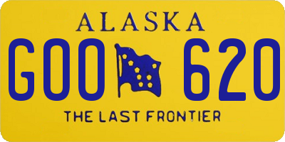 AK license plate GOO620