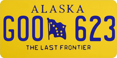 AK license plate GOO623