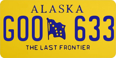AK license plate GOO633
