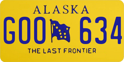 AK license plate GOO634