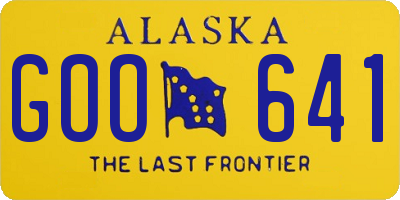 AK license plate GOO641