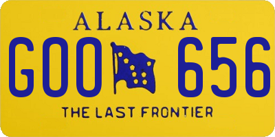 AK license plate GOO656