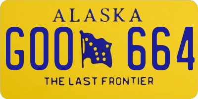 AK license plate GOO664