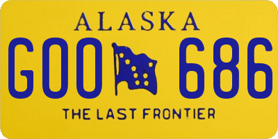 AK license plate GOO686