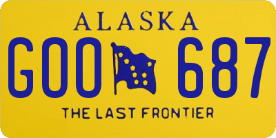 AK license plate GOO687