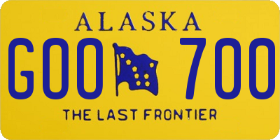 AK license plate GOO700