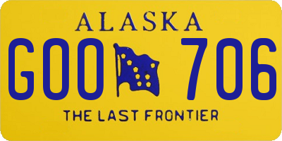 AK license plate GOO706