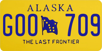 AK license plate GOO709