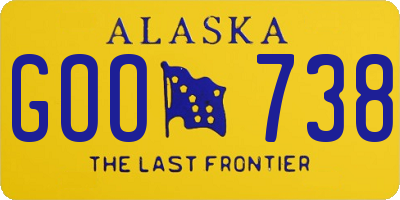 AK license plate GOO738
