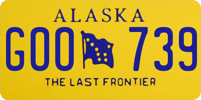 AK license plate GOO739