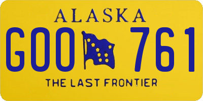 AK license plate GOO761