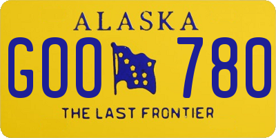 AK license plate GOO780