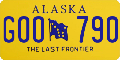 AK license plate GOO790