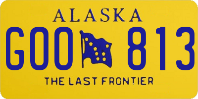 AK license plate GOO813