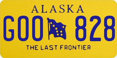 AK license plate GOO828