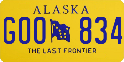 AK license plate GOO834