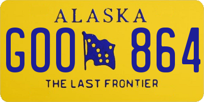 AK license plate GOO864