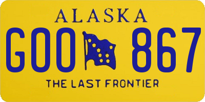 AK license plate GOO867