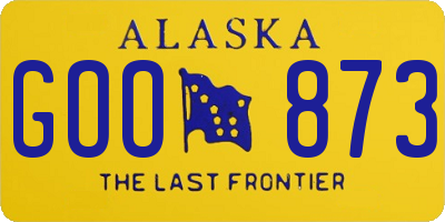 AK license plate GOO873