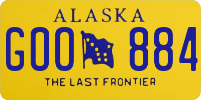 AK license plate GOO884