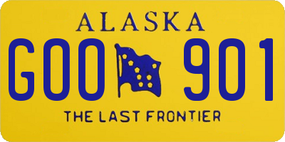 AK license plate GOO901