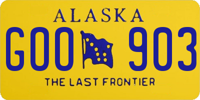 AK license plate GOO903