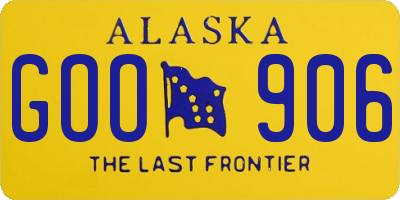 AK license plate GOO906