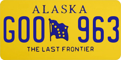 AK license plate GOO963