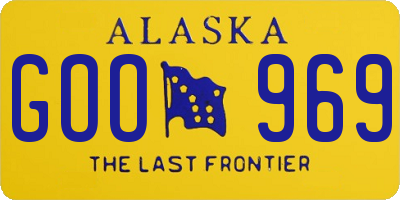 AK license plate GOO969