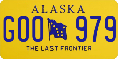 AK license plate GOO979